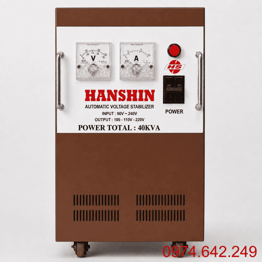 Ổn áp Hanshin 40KVA là danh mục tổng hợp các dòng ổn áp công suất 40.000VA