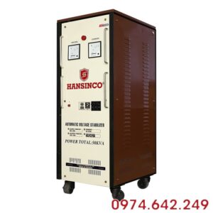 Ổn áp Hansinco 1 pha 50KVA dải 90V dùng cho khu vực điện yếu, giúp ổn định điện áp liên tục và bảo vệ các thiết bị điện trong gia đình, văn phòng...