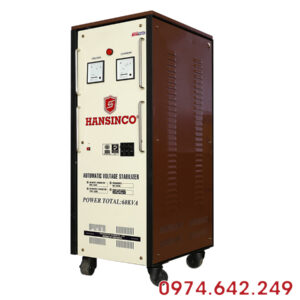 Ổn áp Hansinco 1 pha 60KVA dải 90V dùng cho khu vực điện yếu, giúp ổn định điện áp liên tục và bảo vệ cho các thiết bị điện trong gia đình, văn phòng
