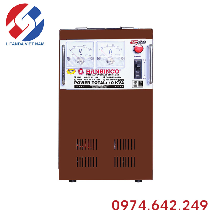 Ổn áp Hansinco 10KVA là danh mục tổng hợp các dòng ổn áp 1 pha công suất 10.000VA