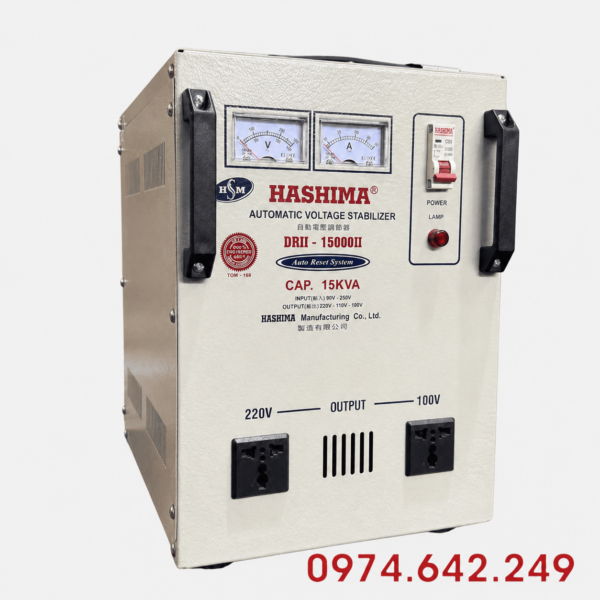 on-ap-hashima-15kva-1-pha-dai-90v-1 Ổn Áp Hashima 15KVA 1 Pha Dải 90V dùng cho khu vực điện yếu, giúp ổn định điện áp liên tục và bảo vệ các thiết bị điện trong gia đình hoặc văn phòng.