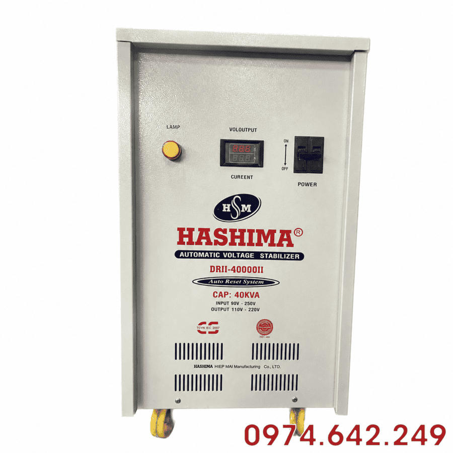 Ổn áp Hashima 40KVA là danh mục tổng hợp các dòng ổn áp công suất 40.000VA