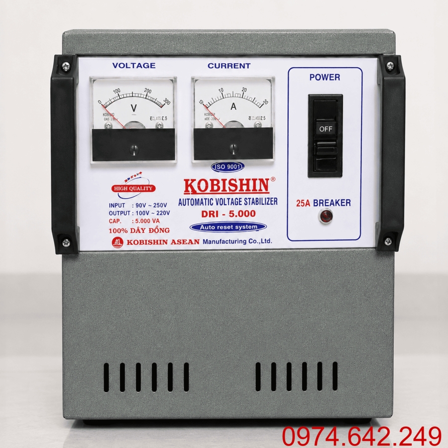 Ổn áp Kobishin 5KVA là danh mục tổng hợp các dòng ổn áp 1 pha công suất 5.000VA
