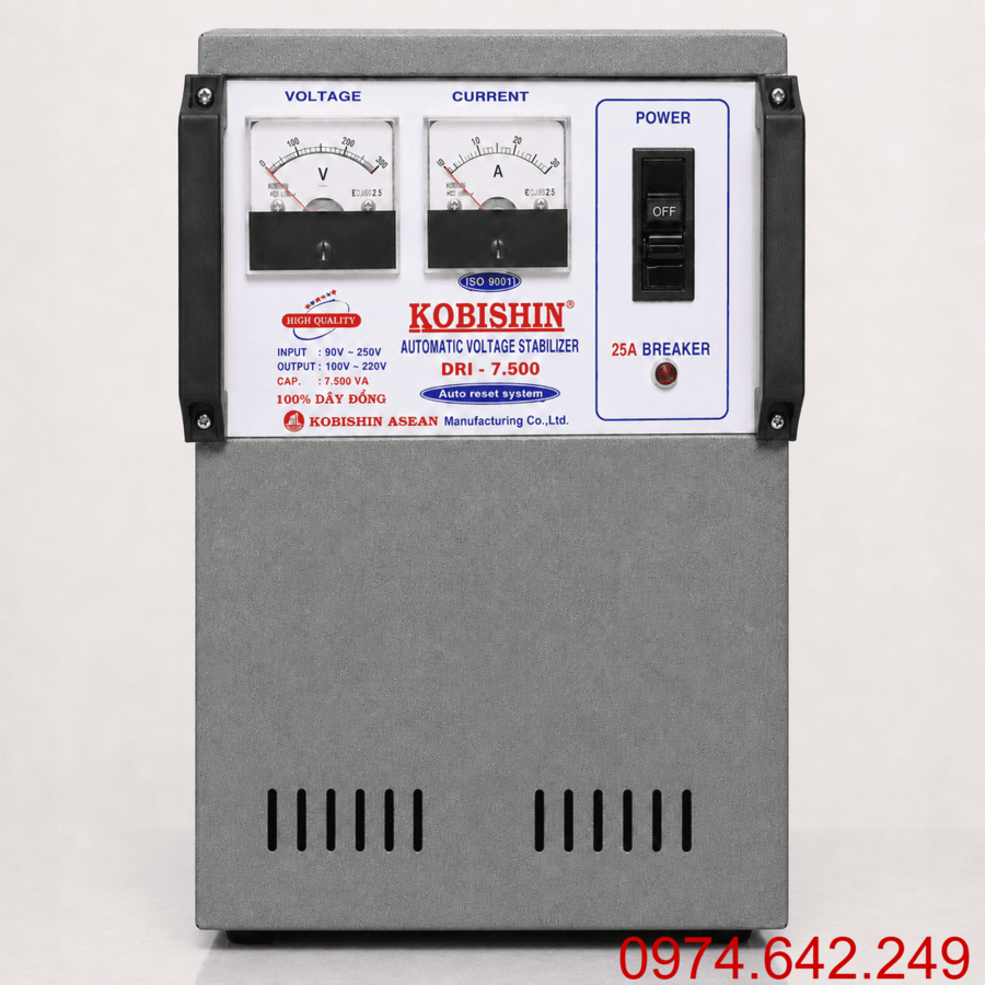 Ổn áp Kobishin 7.5KVA là danh mục tổng hợp các dòng ổn áp 1 pha công suất 7.500VA