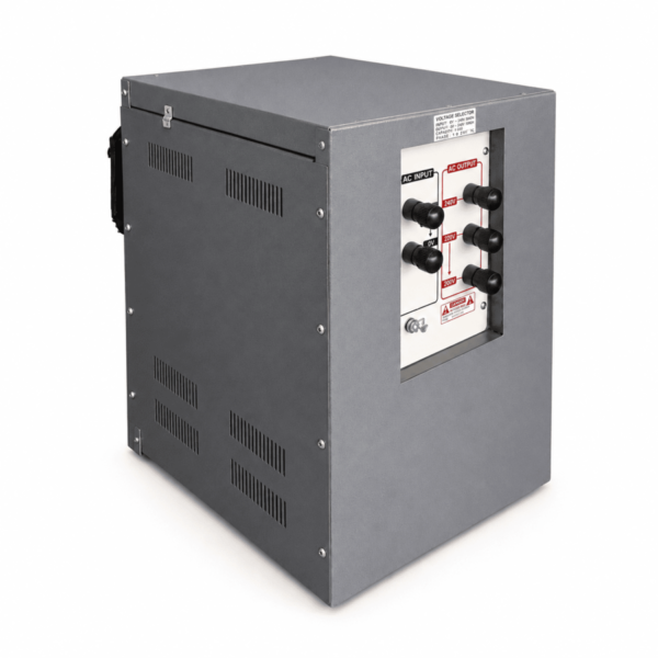 Ổn Áp Sanshun 10KVA 1 Pha Dải 90V chuyên dùng cho khu vực điện yếu, ổn định điện áp và bảo vệ an toàn cho các thiết bị điện trong gia đình.