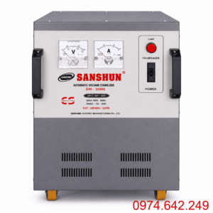 Ổn Áp Sanshun 30KVA 1 Pha Dải 90V dùng cho khu vực điện yếu, ổn định điện áp và bảo vệ toàn bộ thiết bị điện gia đình, văn phòng hoặc xưởng sản xuất