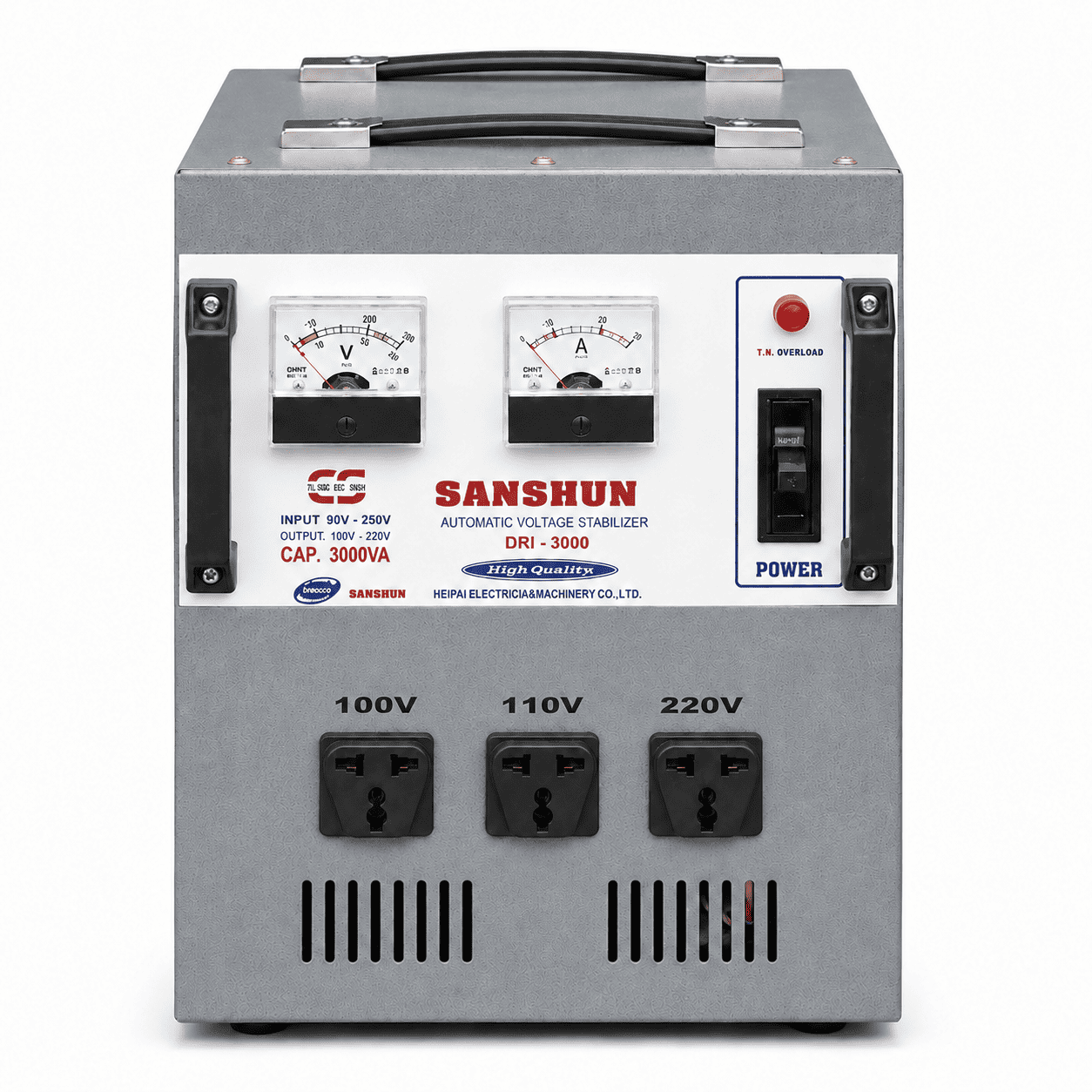 Ổn áp Sanshun 3KVA là danh mục tổng hợp các dòng ổn áp 1 pha công suất 3.000VA
