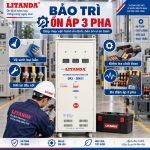 Bảo trì ổn áp 3 pha kiểm tra định kỳ hệ thống cơ điện, đảm bảo thiết bị vận hành an toàn, bền bỉ và phòng ngừa sự cố sụt áp.