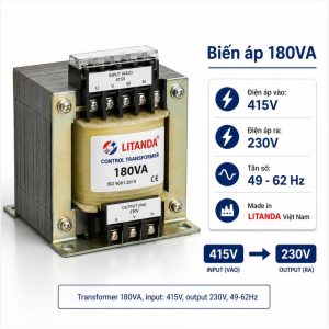 Biến áp 180VA vào 415V ra 230V EI