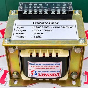 Biến Áp Litanda 700VA 1 Pha 380V/400V/415V/440V Ra 24V/100V