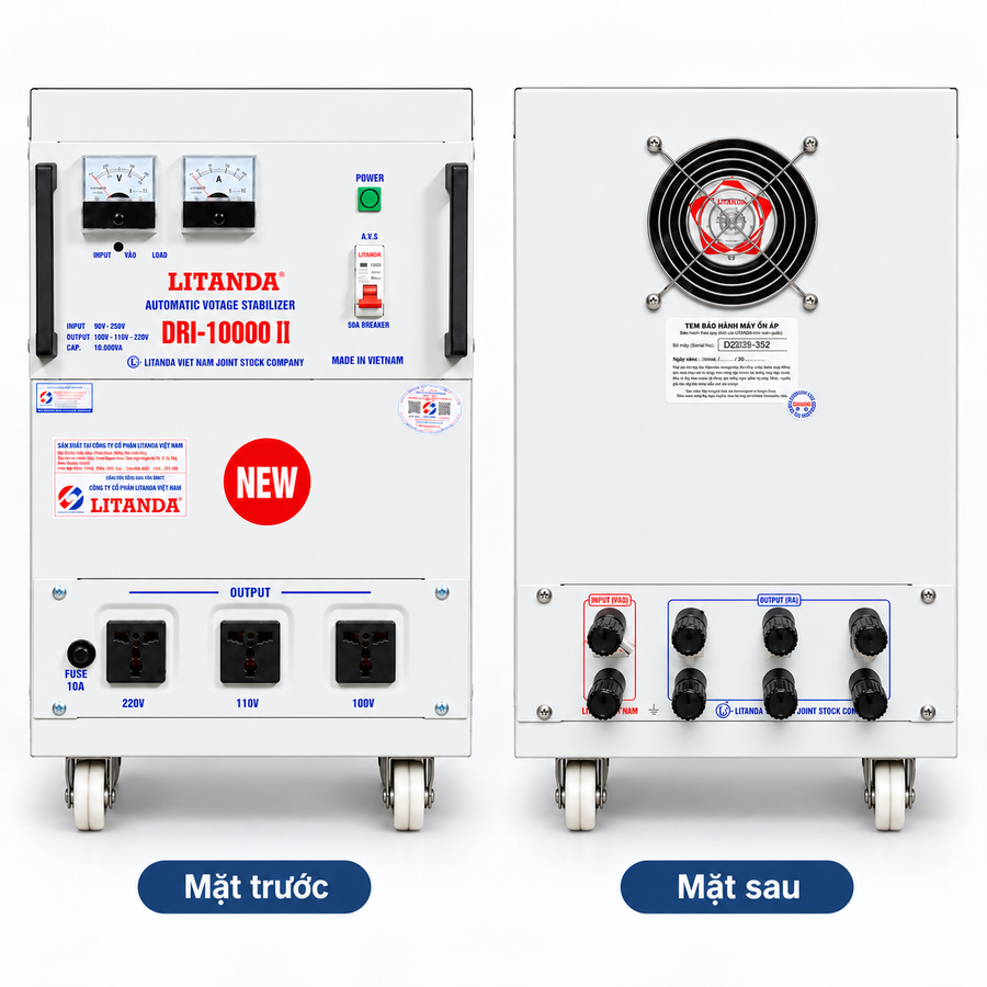 Cách đọc mã ổn áp LiOA chuyên dùng giải mã nhanh các ký hiệu về dải điện áp đầu vào (SH, DRI, DRII), công suất (VA/KVA) và thế hệ máy để chọn đúng thiết bị.