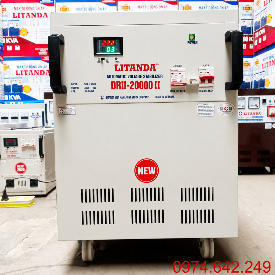So sánh LiOA 10kVA, 15kVA và 20kVA, hướng dẫn chọn ổn áp cho nhà nhiều điều hòa theo tải thiết bị, điện yếu và công suất dự phòng.