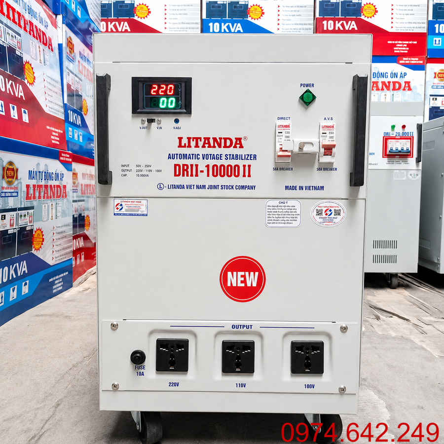 So sánh LiOA 10kVA, 15kVA và 20kVA, hướng dẫn chọn ổn áp cho nhà nhiều điều hòa theo tải thiết bị, điện yếu và công suất dự phòng.