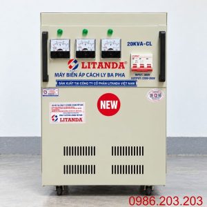 Biến áp cách ly 20KVA 3 pha 380V ra 220V/200V giúp đổi nguồn điện chuẩn xác, chống nhiễu tối ưu và đảm bảo an toàn điện tuyệt đối.
