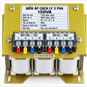 Máy biến áp cách ly 3 pha 150VA vào 110V ra 380V