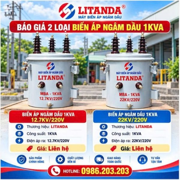 bien-ap-ngam-dau-litanda-1kva-12-7kv-220v-1 Biến áp ngâm dầu Litanda 1KVA 12.7KV/220V chuyên dùng hạ áp điện áp cao, vận hành bền bỉ ngoài trời và cung cấp nguồn điện ổn định cho hệ thống điện lưới.