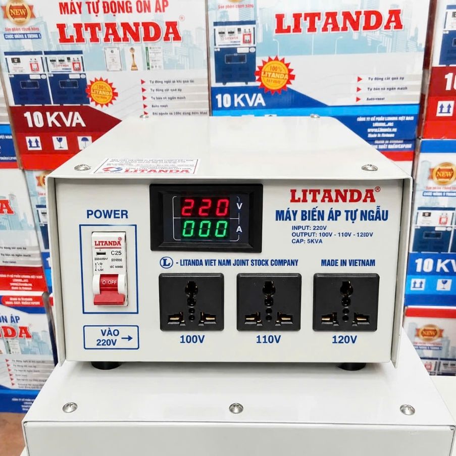 Máy đổi nguồn đầu vào 220V có các đầu ra 100V 110V 120V trong thư viện ONAP