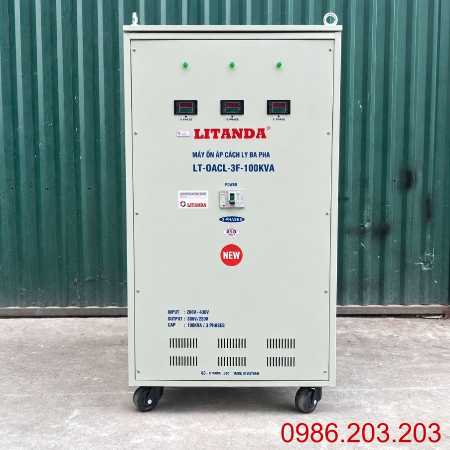 Ổn áp cách ly 100KVA 3 pha