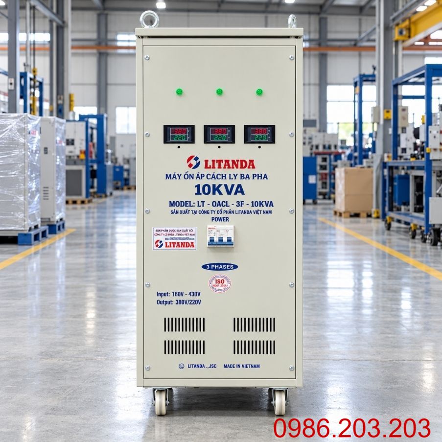 Ổn áp cách ly 10KVA 3 pha