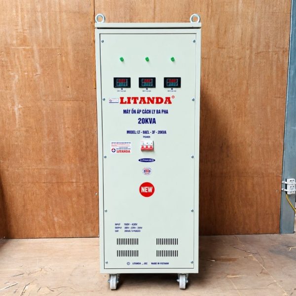 on-ap-cach-ly-20kva-3-pha-160v-430v-1 Ổn áp cách ly 20KVA 3 pha 160V-430V chuyên dùng ổn định điện áp dải rộng, lọc nhiễu, chống giật và bảo vệ thiết bị điện công nghiệp nhạy cảm.