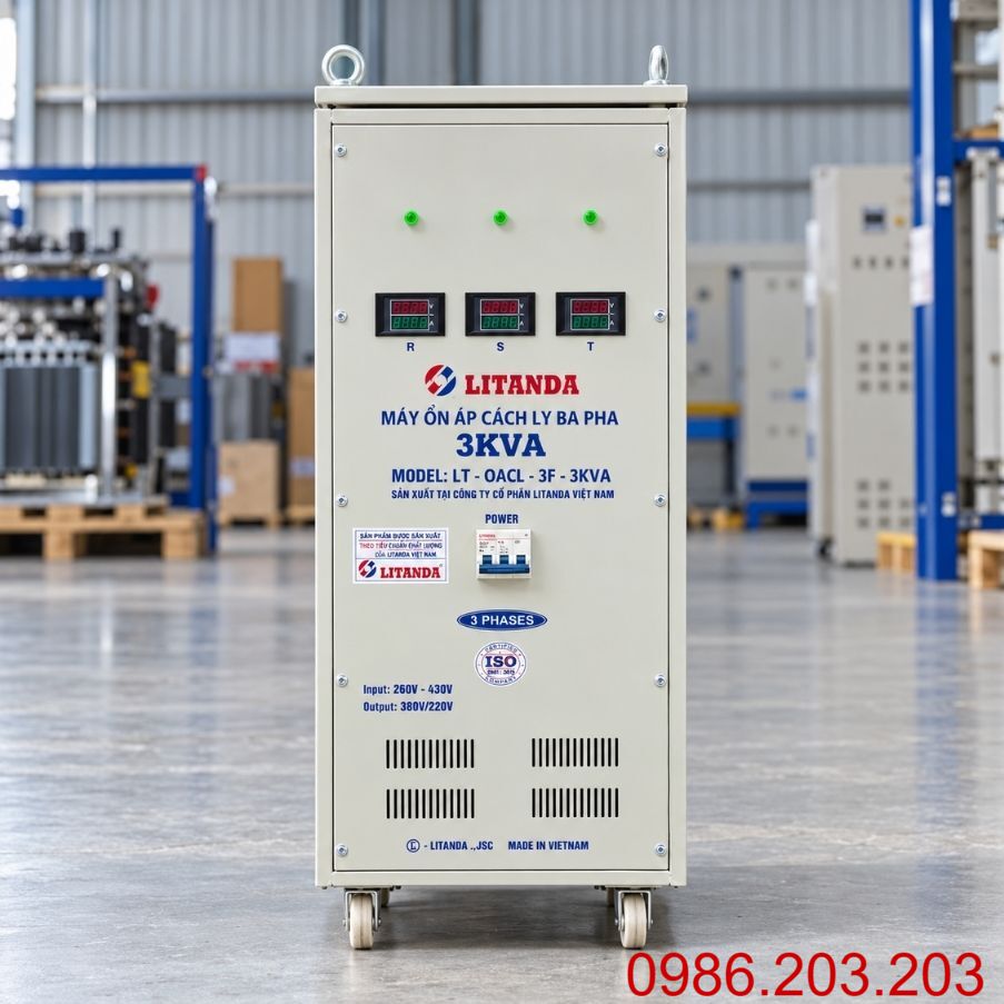 Ổn áp cách ly 3KVA 3 pha