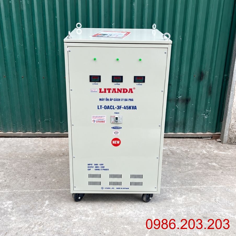 Ổn áp cách ly 45KVA 3 pha