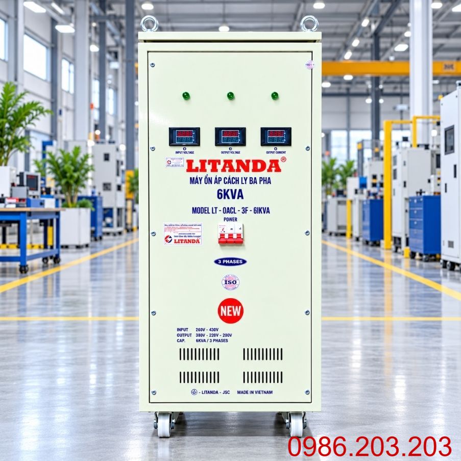 Ổn áp cách ly 6KVA 3 pha