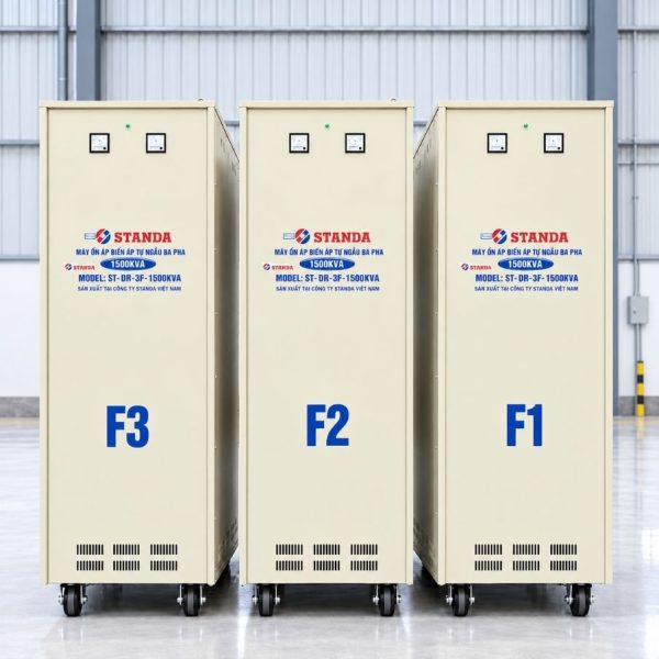 on-ap-standa-3-pha-1500kva-nm-1500k-3ii Ổn áp Standa 3 pha 1500KVA NM-1500K/3II giúp ổn định điện áp 380V, bảo vệ toàn diện hệ thống máy móc nhà xưởng và tối ưu hóa hiệu suất vận hành.