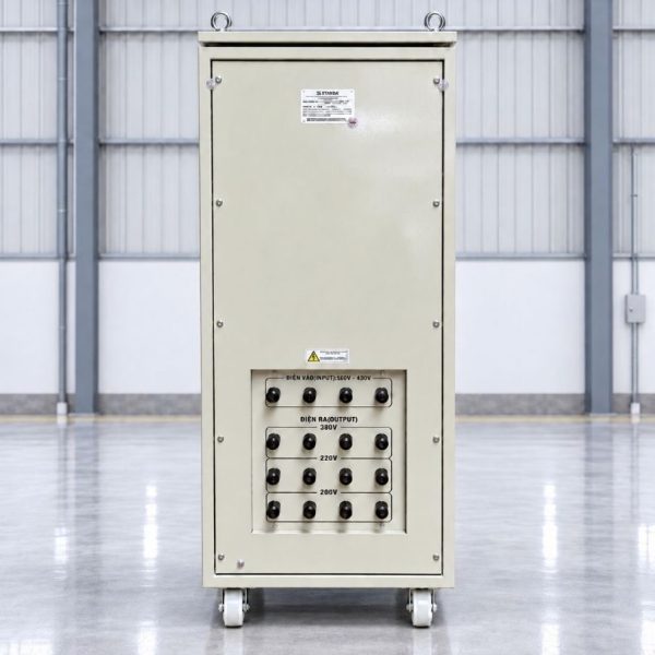 Ổn áp Standa 3 pha 15KVA DR3-15KII dùng kéo điện yếu, ổn định nguồn 380V, chống quá tải, ngắn mạch và bảo vệ hệ thống thiết bị vận hành an toàn, bền bỉ
