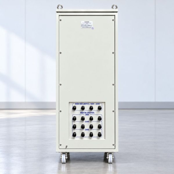 on-ap-standa-3-pha-50kva-dr3-50kii-mat-sau Ổn áp Standa 3 pha 50KVA DR3-50KII dùng kéo điện yếu, ổn định nguồn 380V, chống quá tải, ngắn mạch và bảo vệ hệ thống thiết bị vận hành an toàn, bền bỉ