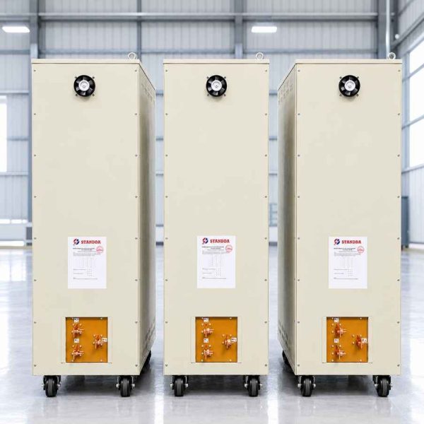 Ổn áp Standard 3 pha 1500KVA NM-1500K/3II chuyên dùng ổn định điện áp tự động, chống quá tải, ngắn mạch, nâng cao độ bền và bảo vệ các thiết bị điện.